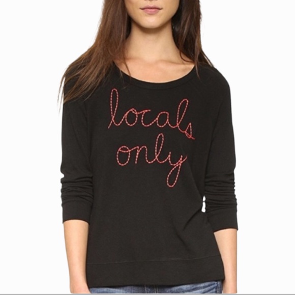 Sundry Tops - Sundry “Locals Only” Longsleeve Knit Top